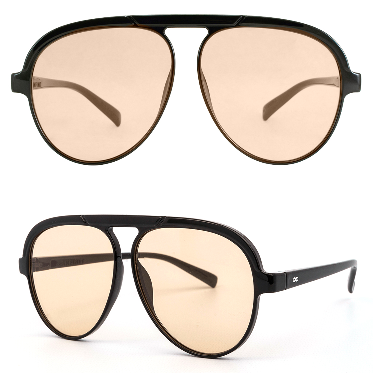 Paris Negro Brillo Lente Tostado