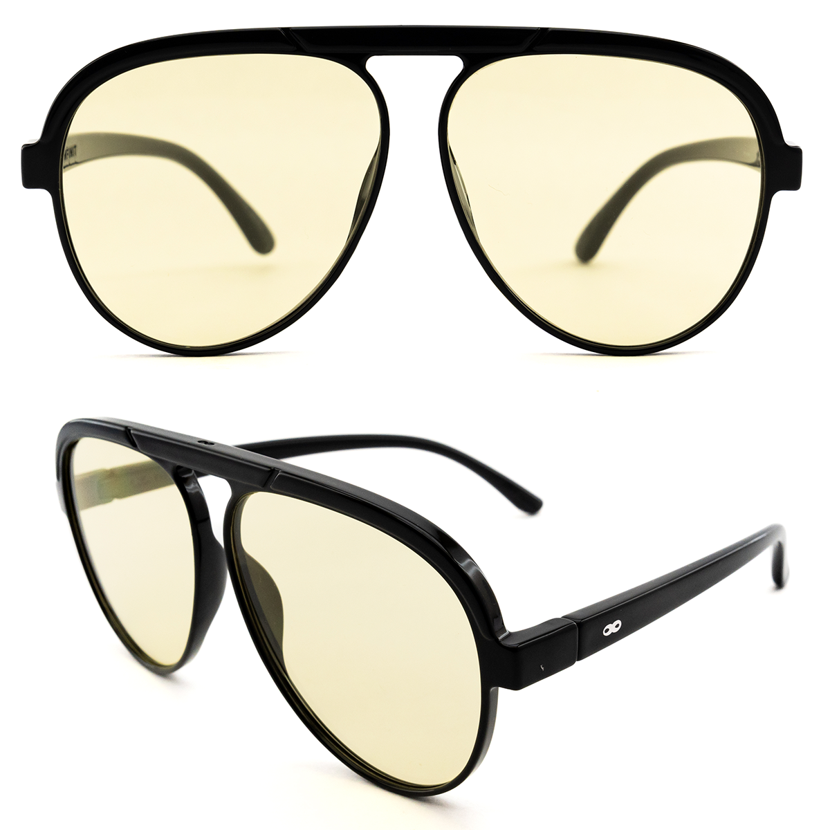 Paris Negro Brillo Lente Amarilla