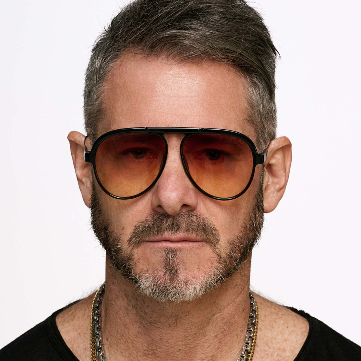 Paris Metal Negro Brillo Lente Sunset Degrade