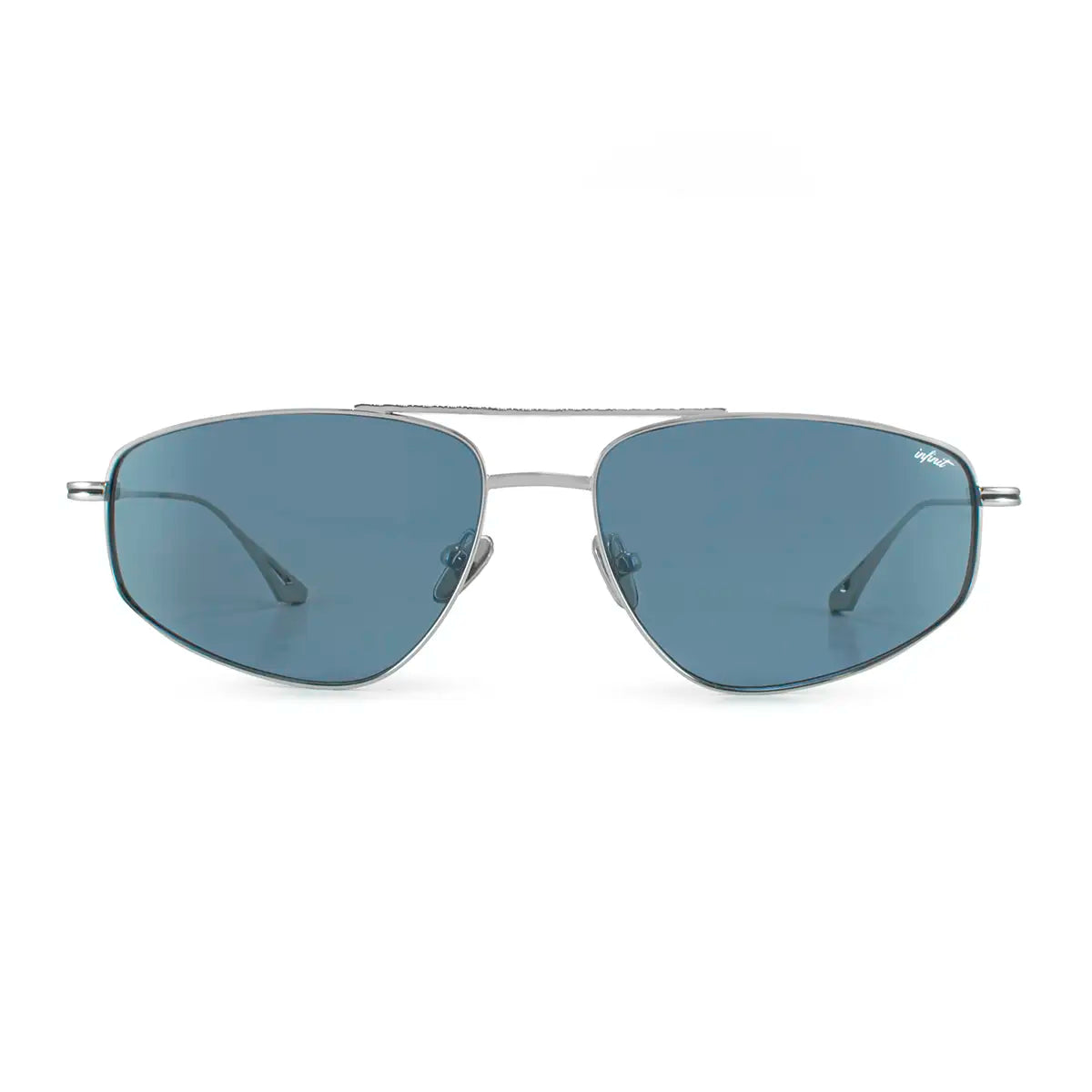Pierre Plateado Lente Azul