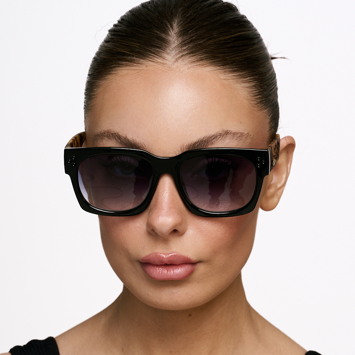 Platon 3D Negro Brillo Carey Lente Azul Degrade - imagen 4