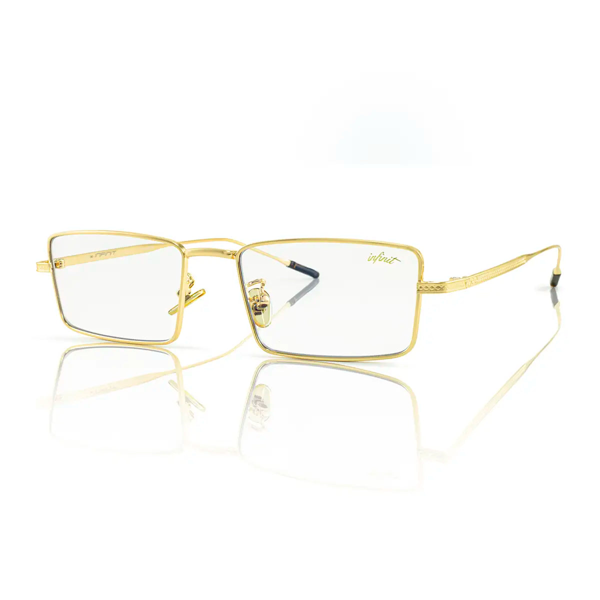 Anteojos Filtro Luz Azul Positano Dorado con Antireflejo