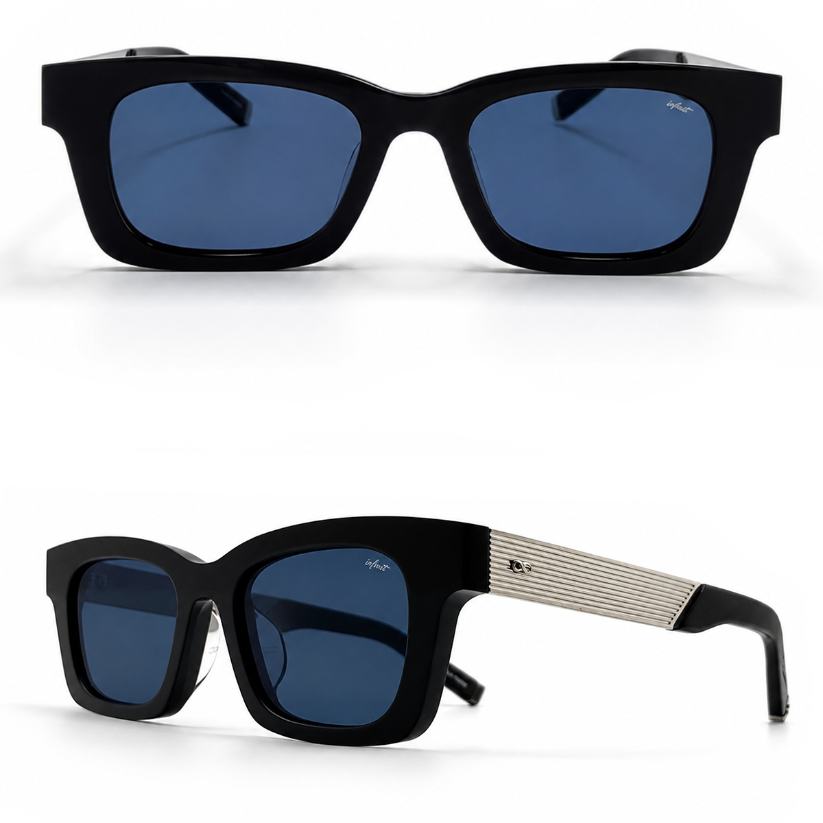 Rich Plateado Lente Azul