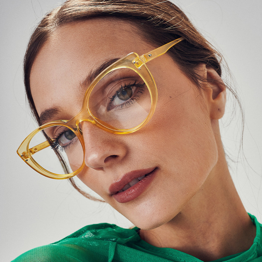 Anteojos Filtro Luz Azul Roma Translucido Amarillo