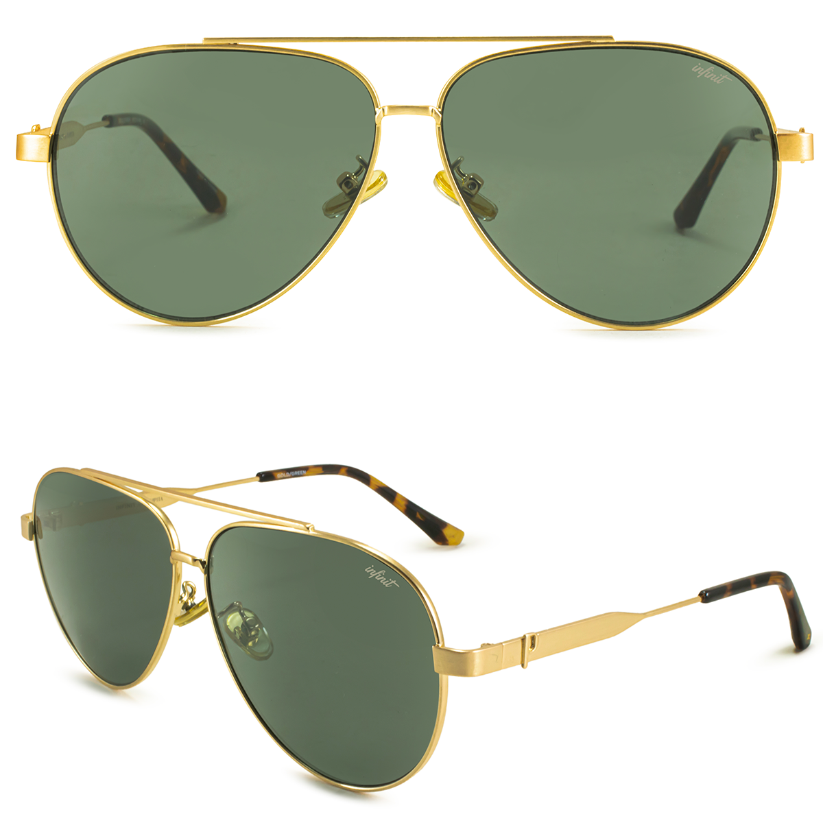 Saint Moritz Dorado Lente Verde By Pampita