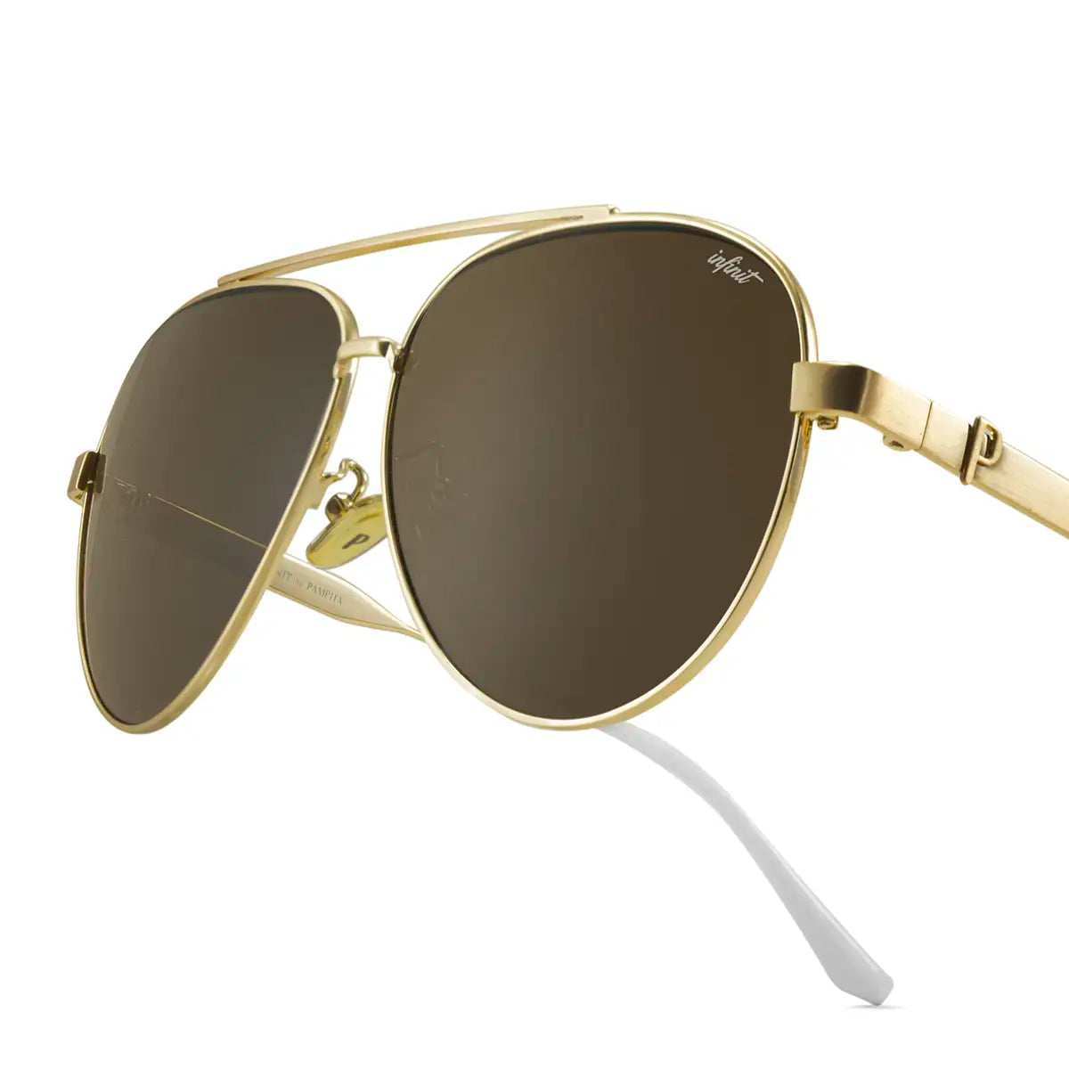 Anteojos De Sol Saint Moritz Dorado Lente Marron By Pampita