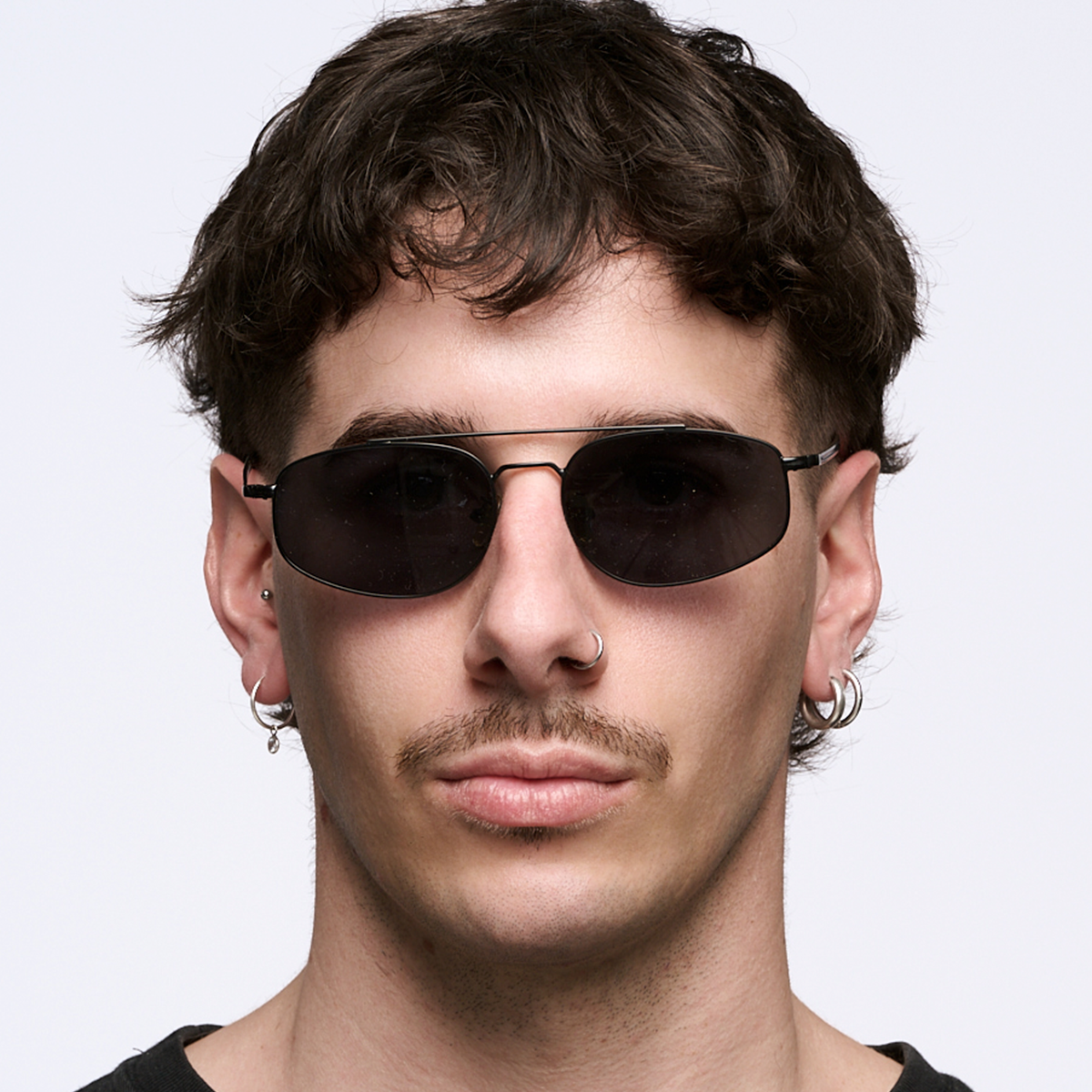 Talladega Negro Mate Lente Gris