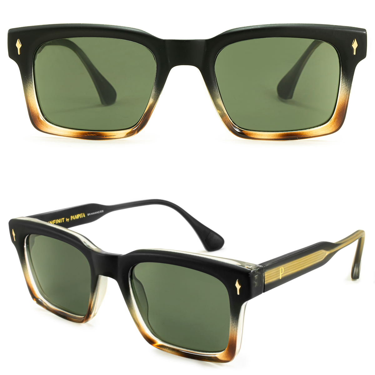 Trento Negro Mate Carey Lente Verde By Pampita