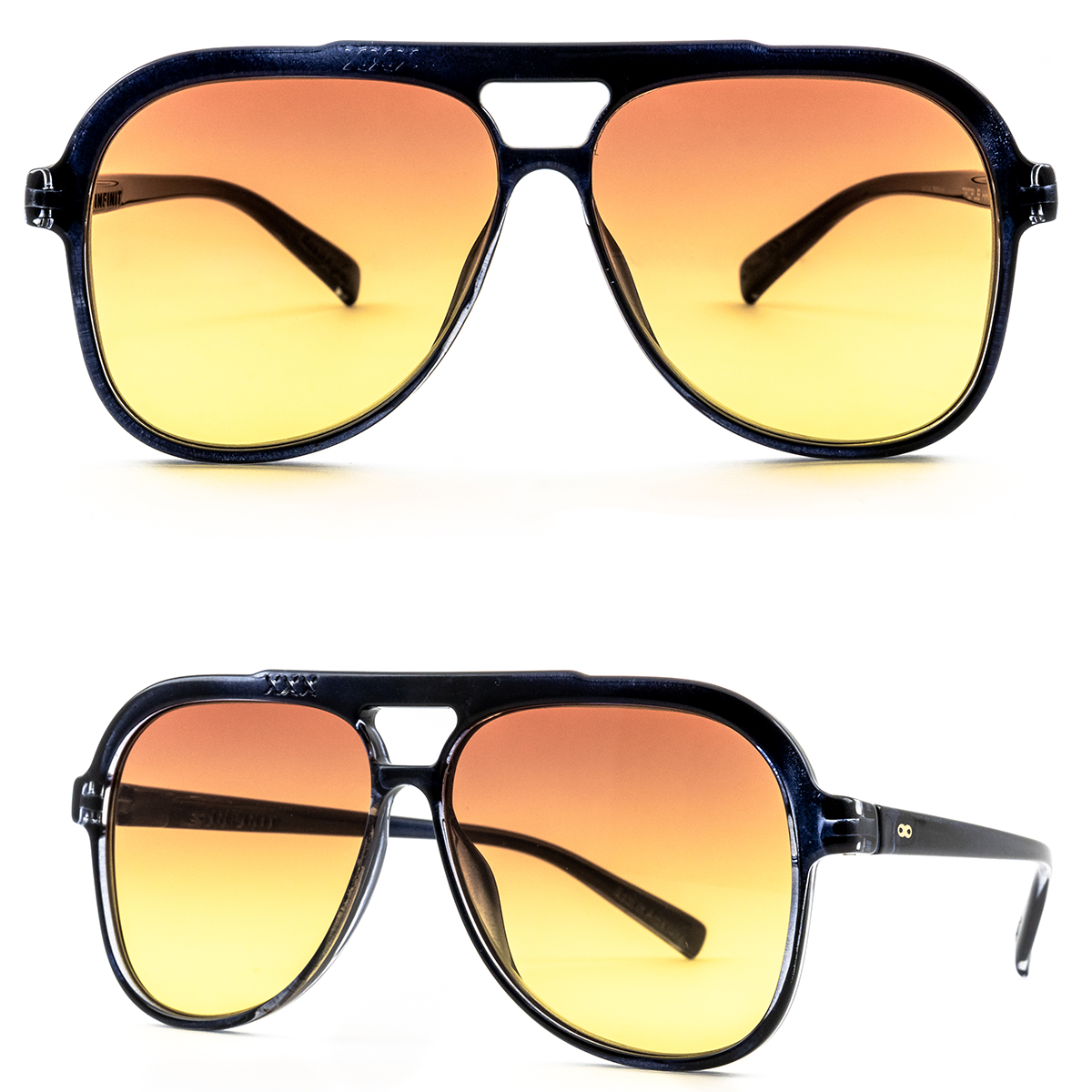 Triple Xxx Translucido Negro Lente Sunset Degrade