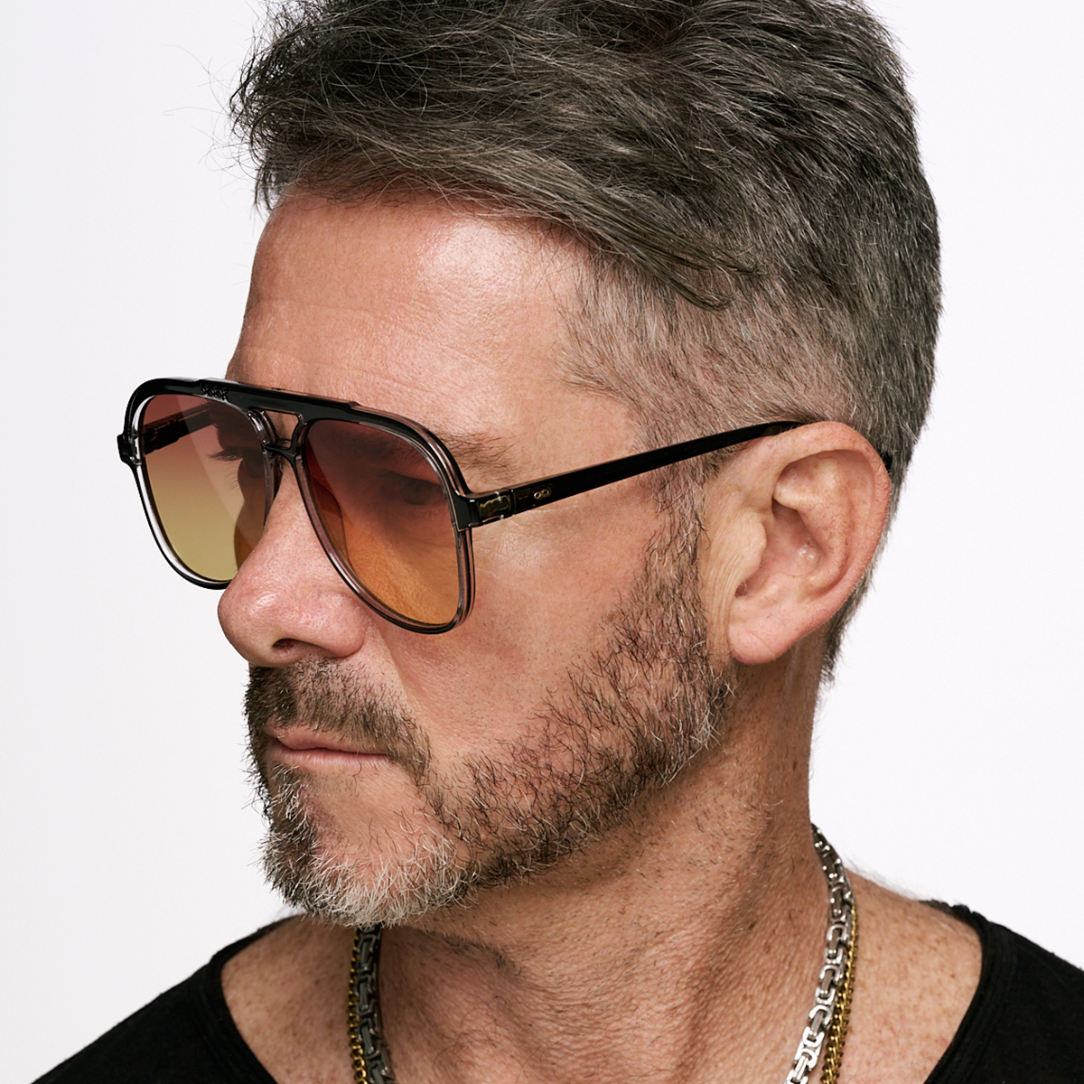 Triple Xxx Translucido Negro Lente Sunset Degrade