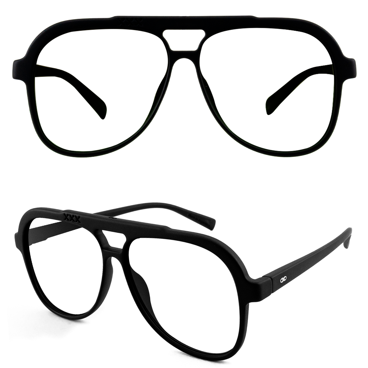 Anteojos Filtro Luz Azul Triple xxx Negro Mate