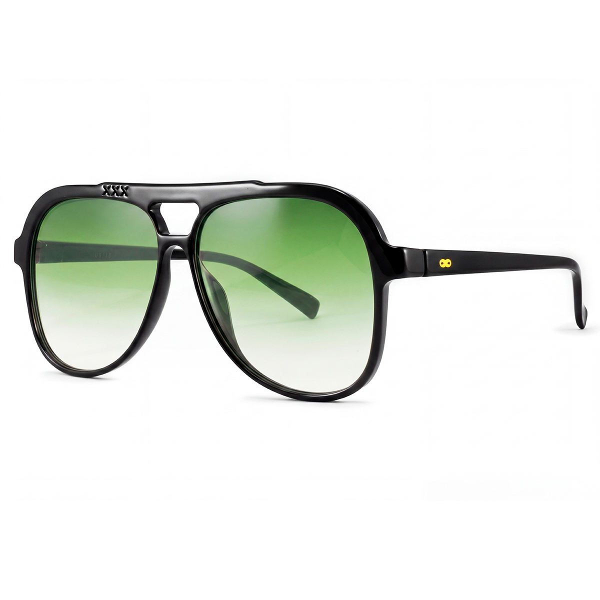 Triple Xxx Negro Brillo Lente Oliva Degrade