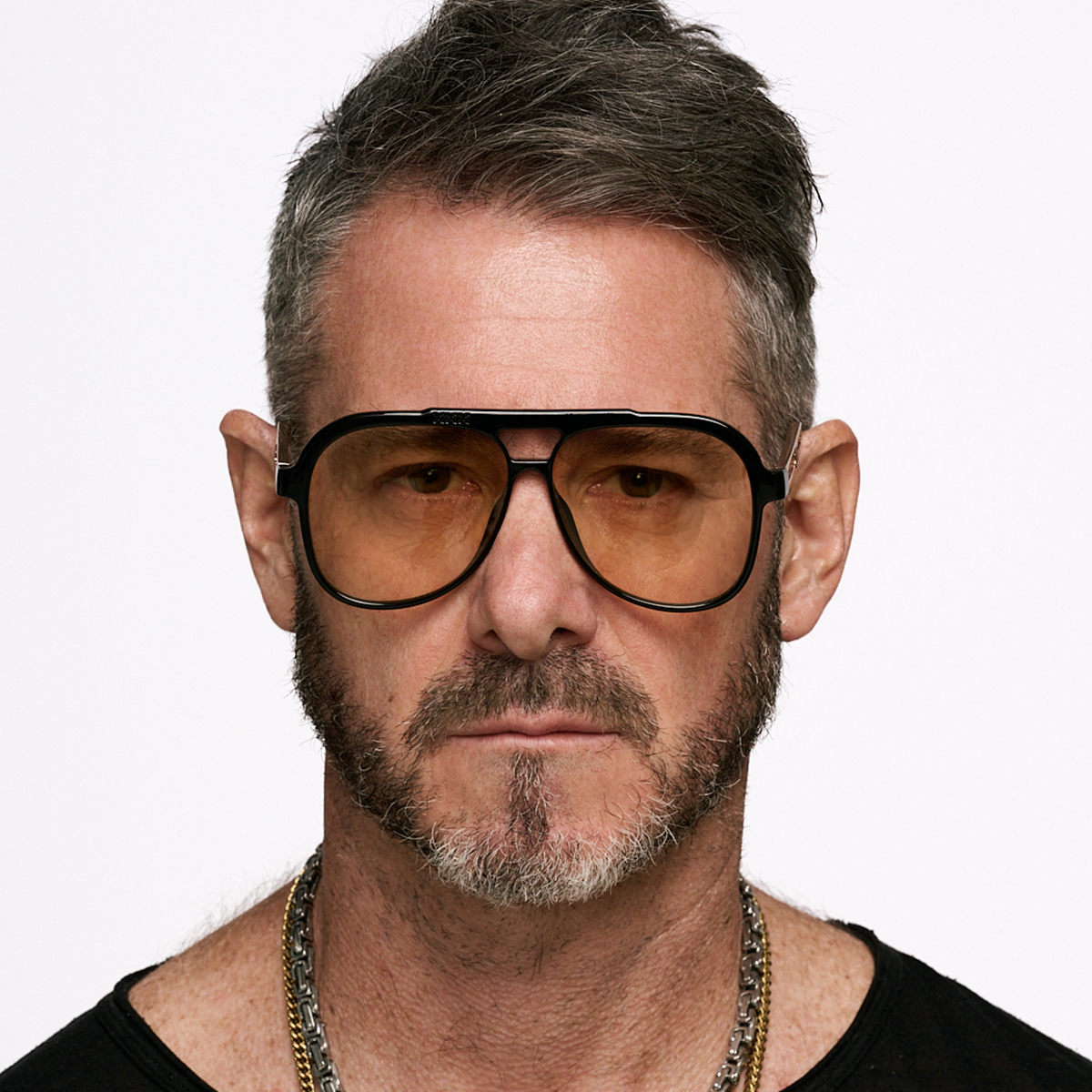 Triple Xxx Metal Doble Barra Negro Brillo Lente Tostado Edition