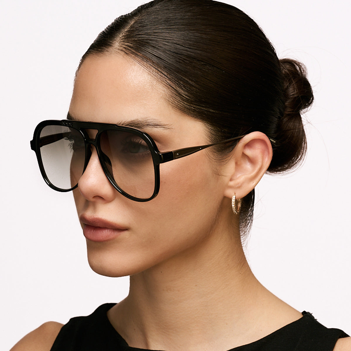 Triple Xxx Metal Negro Brillo Lente Oliva Degrade