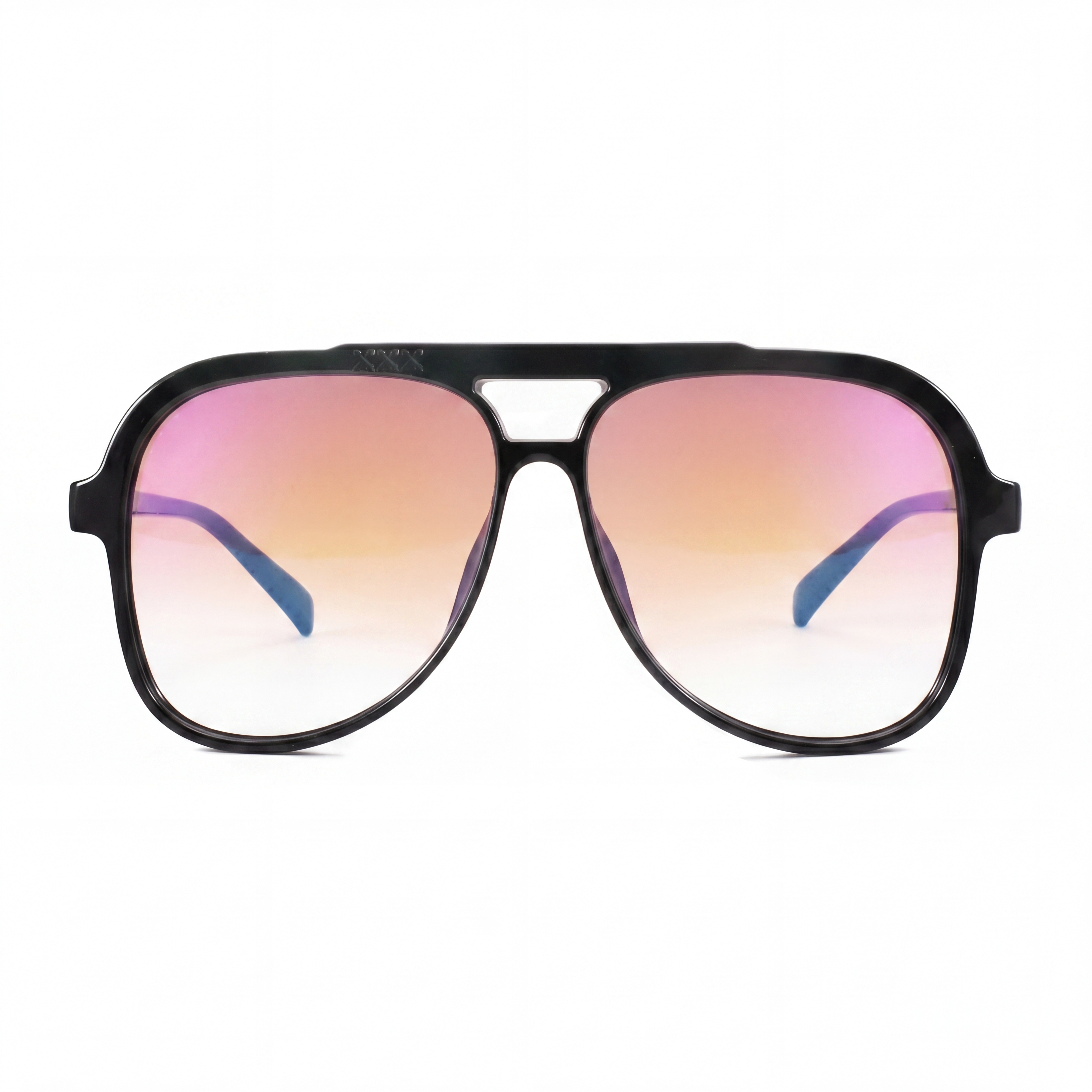 Triple Xxx Negro Brillo Lente Marron Suave Espejada Rosa Degrade