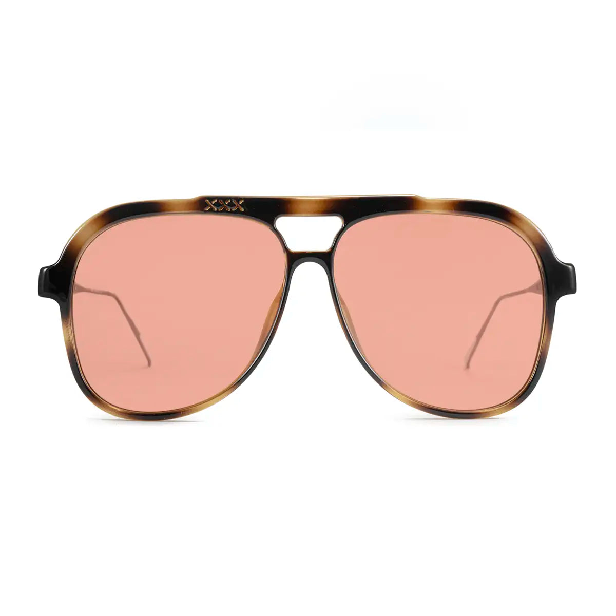 Anteojos De Sol Triple Xxx Special Metal Edition Carey Lente Coral