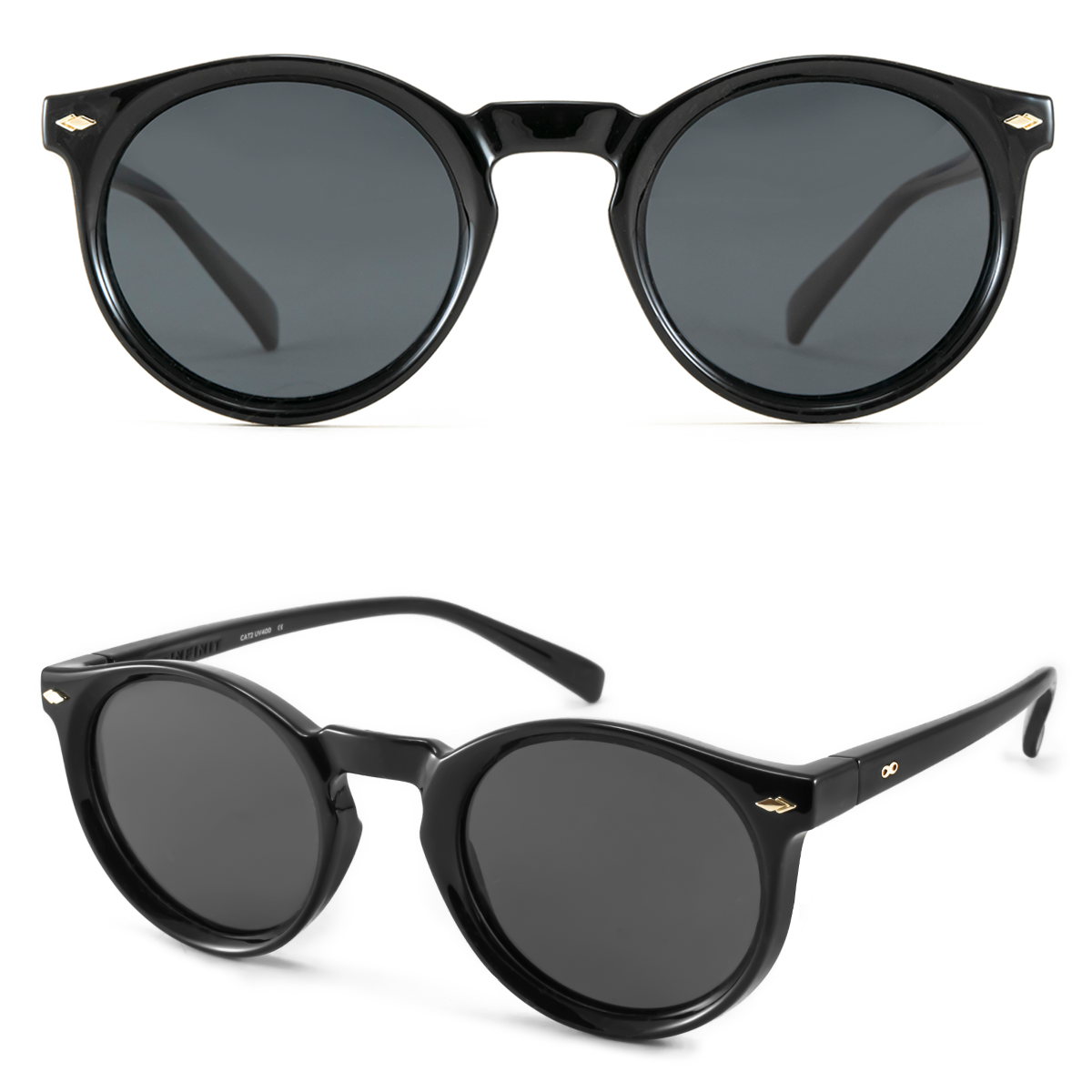 Tulum Negro Brillo Lente Gris Polarizado