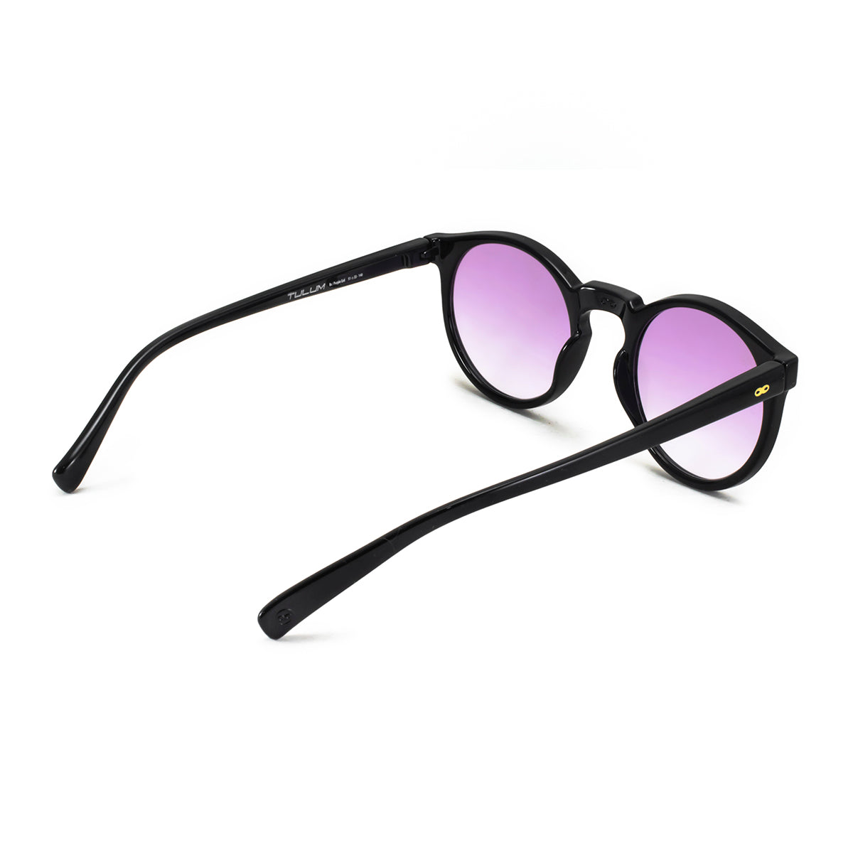 Anteojos De Sol Tulum Negro Brillo Lente Purpura Degrade X Henry Saiz
