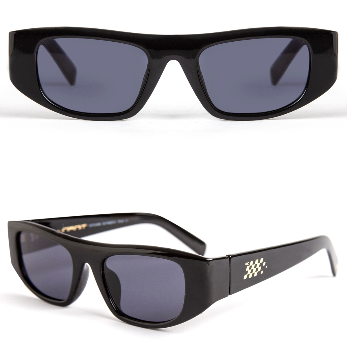 V8 Negro Brillo Lente Gris