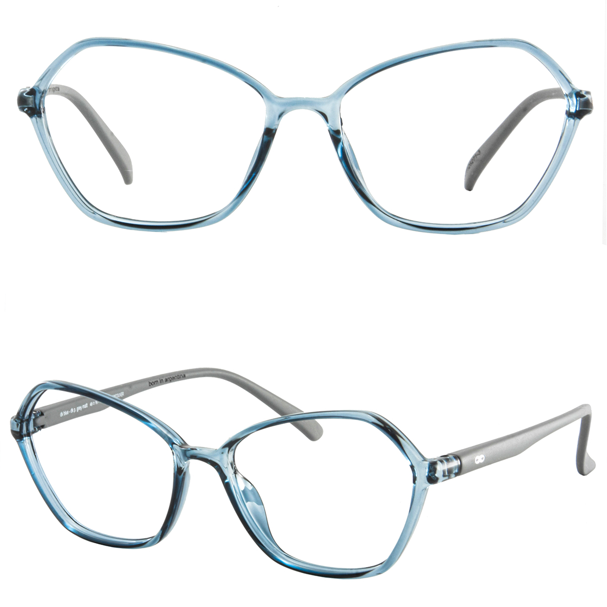 Armazon Vancouver Translúcido Azul Pastel Gris Mate