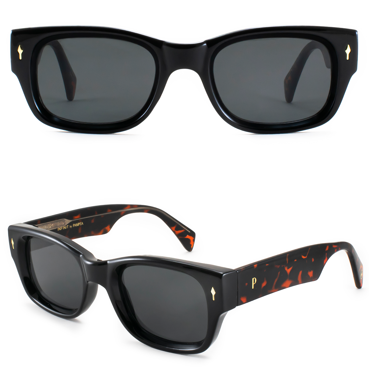 Veneto Negro Carey Lente Gris By Pampita