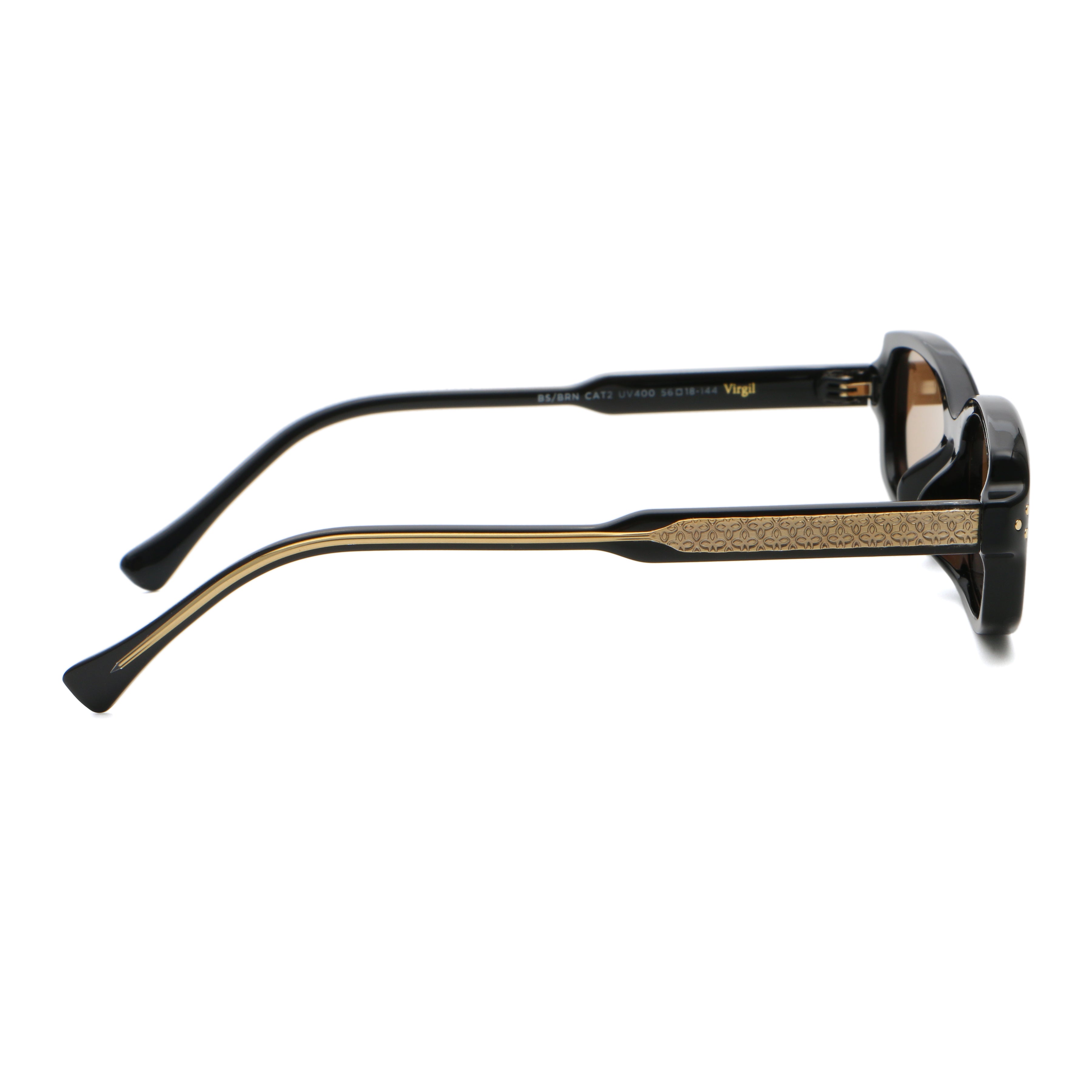 Virgil Negro Brillo Lente Marron