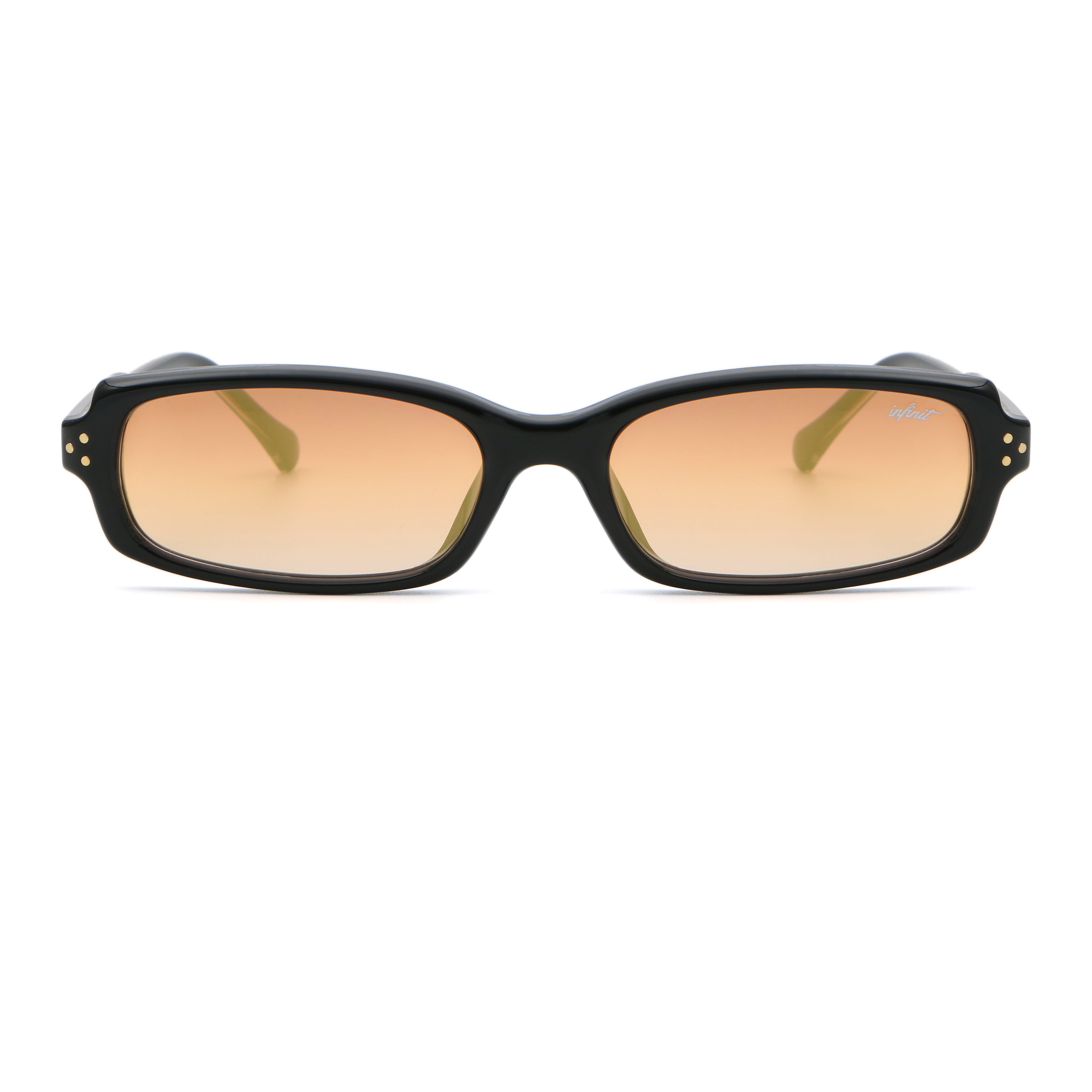 Virgil Negro Brillo Lente Suave Espejada Dorada