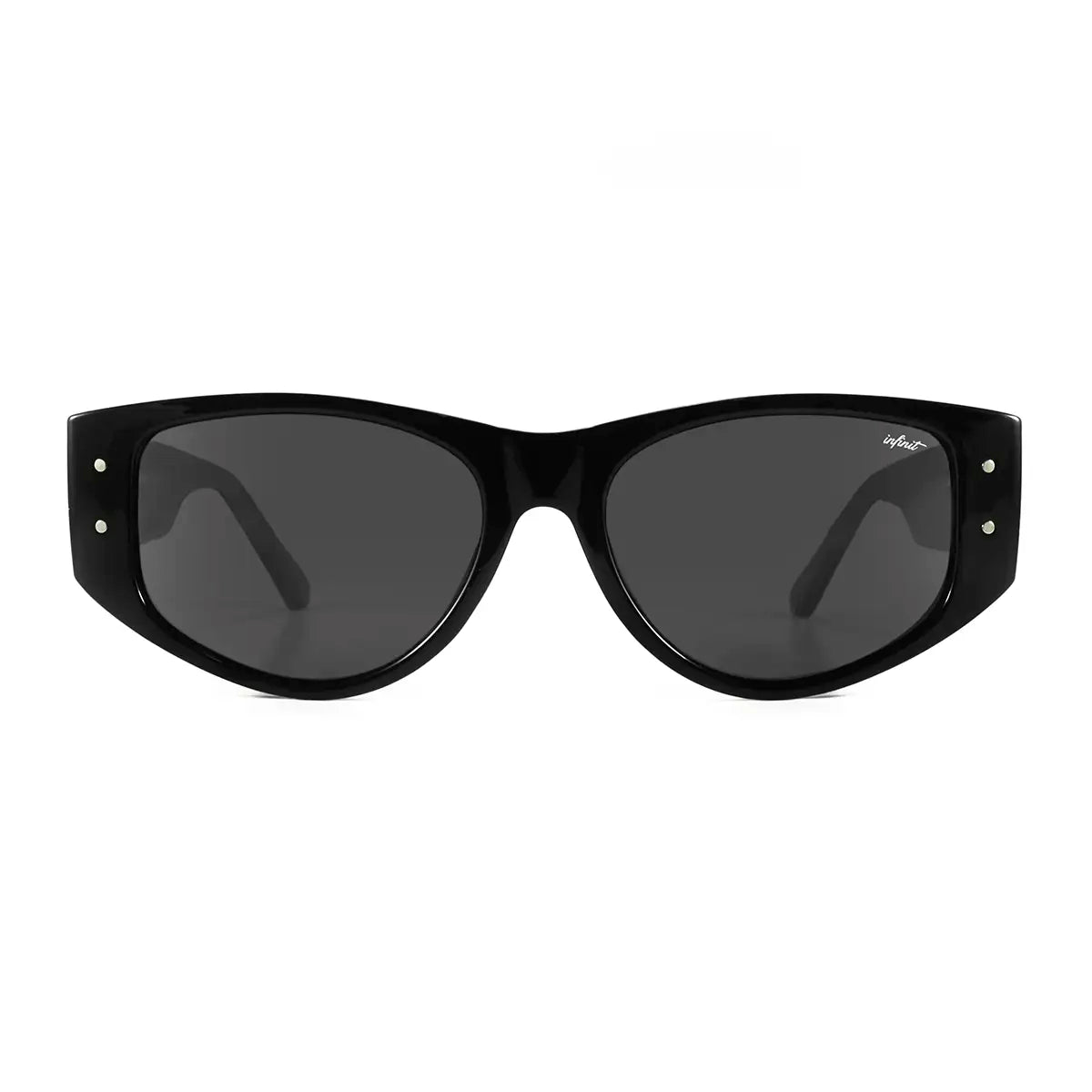 Anteojos De Sol Zenia Negro Brillo Lente Gris By Pampita