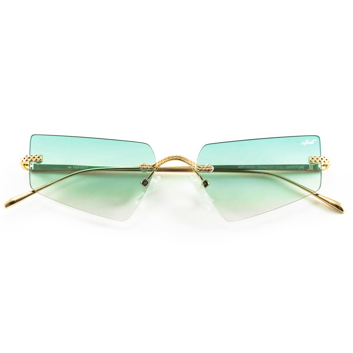 Anteojos De Sol Aero Rapid Gold Lente Verde Degrade Infinit